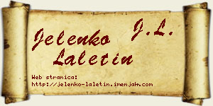 Jelenko Laletin vizit kartica